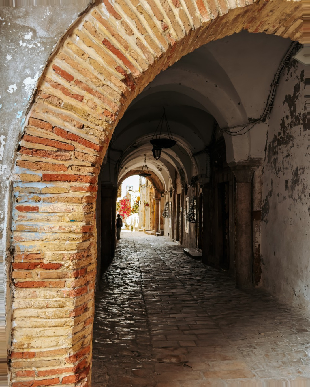 Tunisia Cruise Port - Historic Stone Archway Cobblestone Passage - 05-16-2025 - Vertical 13.jpg