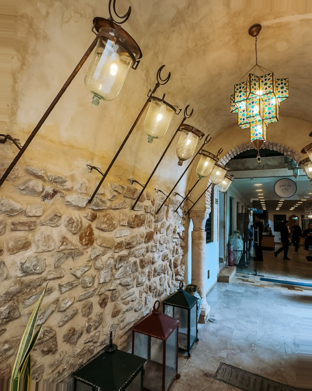Tunisia Cruise Port - Traditional Stone Archway Interior Lanterns - 05-16-2025 - Vertical 23.jpg