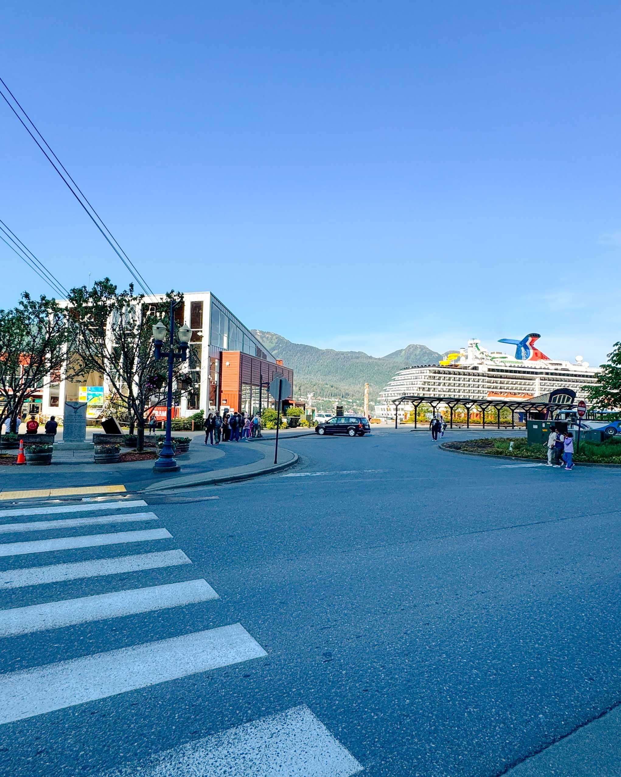 Alaska - Blue Sky Wi Colorful Boardwalk Shops Scenic Mountains - 08-09-2025 - Vertical.jpg