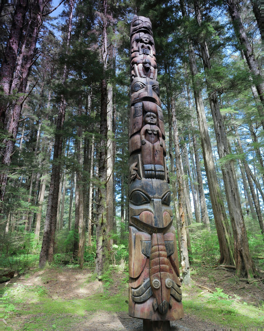 Sitka Cruise Port - Native Alaskan Totem Pole Forest - Vertical.jpg
