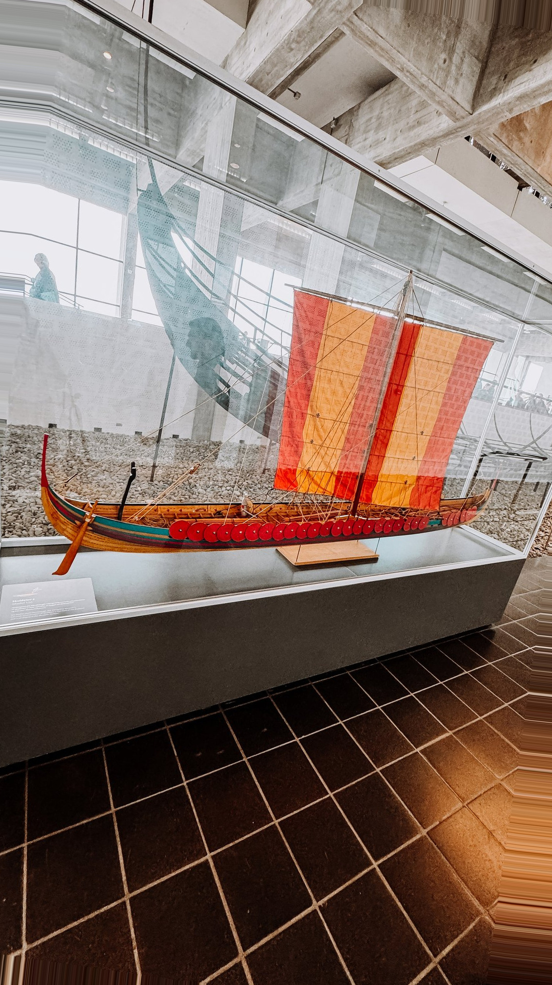 Copenhagen Denmark Cruise Port - Historic Wooden Sailboat Model Display - 06-06-2024 - Vertical.jpg