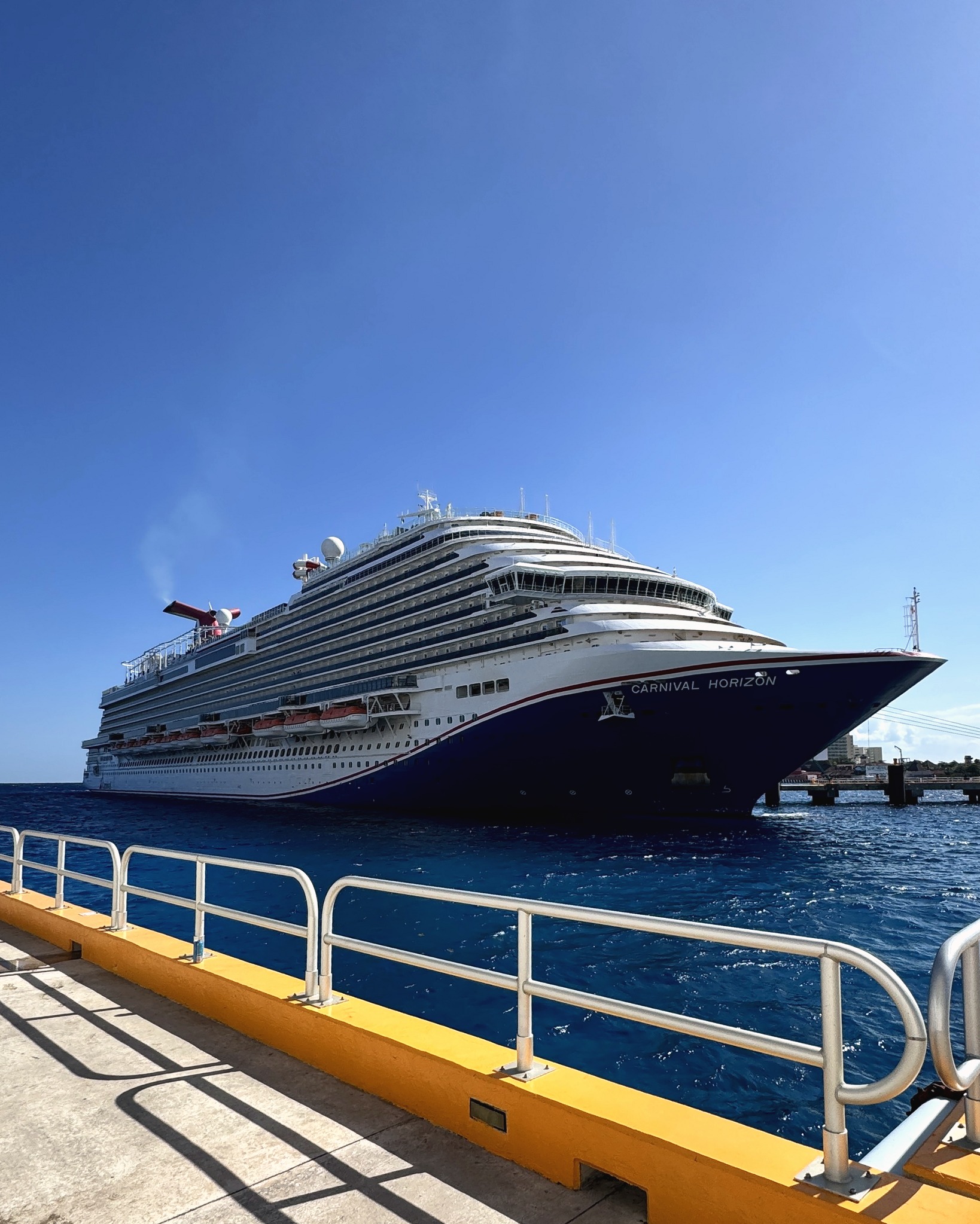 Cozumel Cruise Port - Carnival Horizon Cruise Ship in Cozumel Harbor - Carretera Perimetral Cozumel - 04-10-2025 - Vertical.jpg