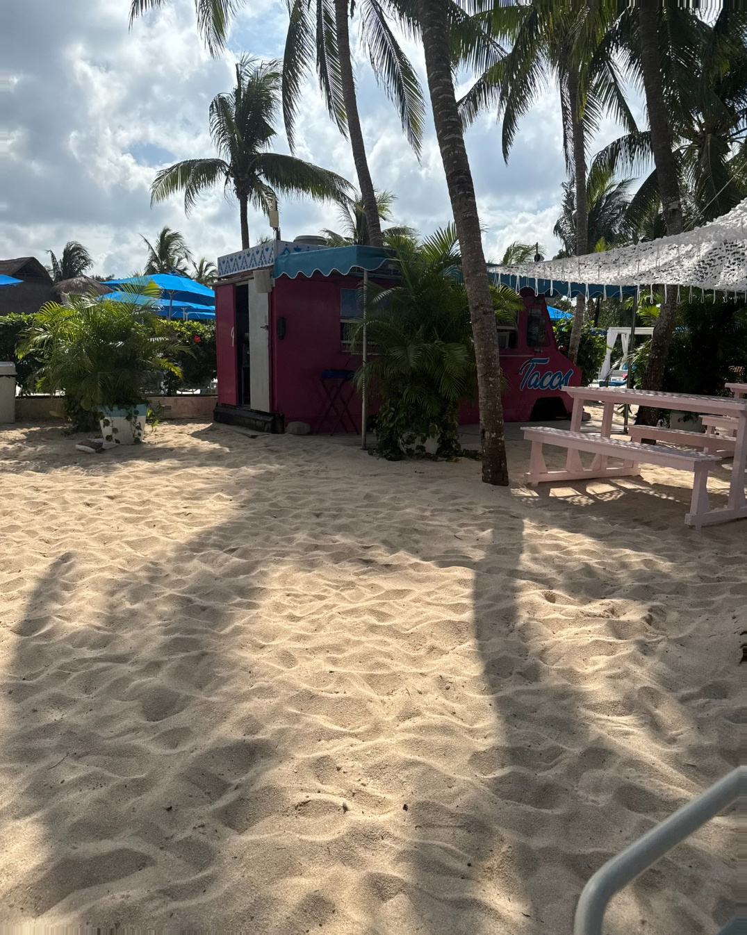 Cozumel Cruise Port - Colorful Beachside Cabana at Cozumel Resort - Vertical.jpg