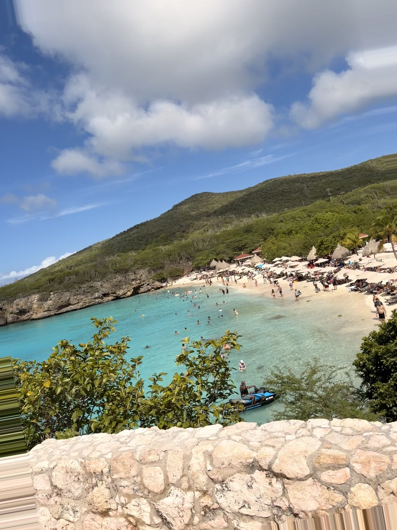 Curacao Cruise Port - Beach Cove with Boats and Tourists - 01-01-2026 - Vertical.jpg