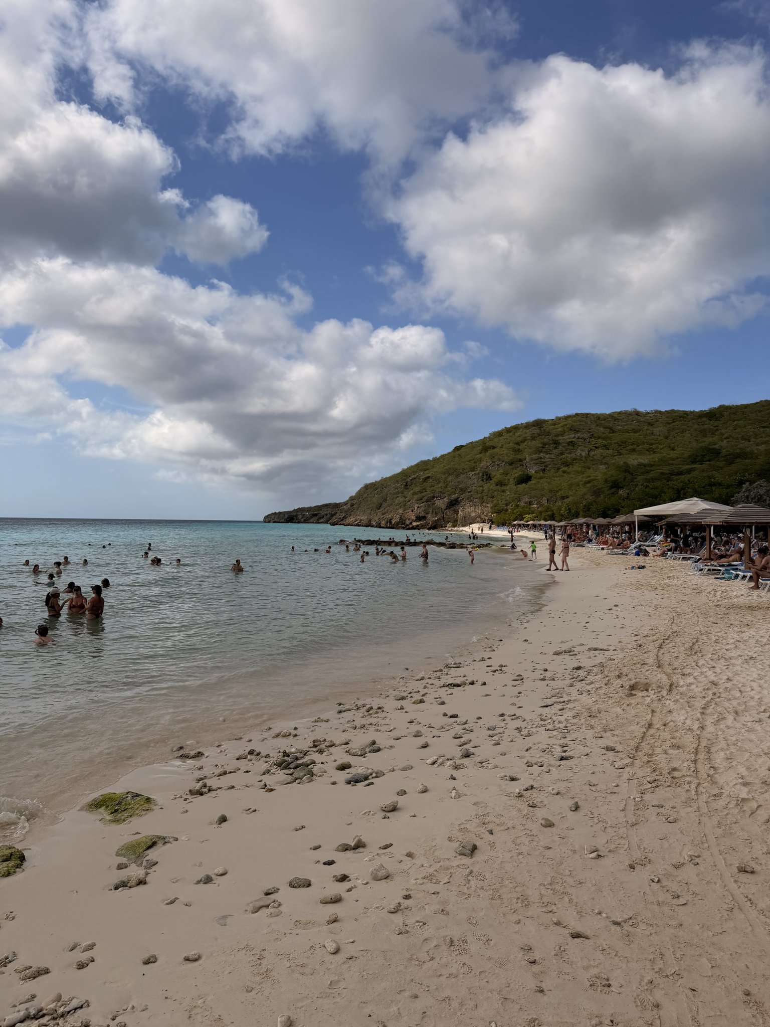 Curacao Cruise Port - Beach Scene with People Swimming in Cove - 01-01-2026 - Vertical.jpg