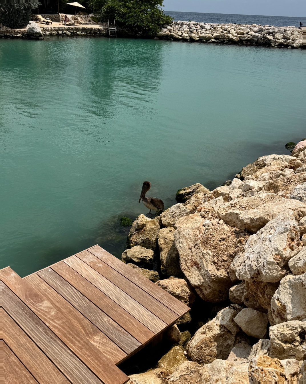 Curacao Cruise Port - Turquoise Water Rocky Cove Wooden Dock - Vertical 54.jpg
