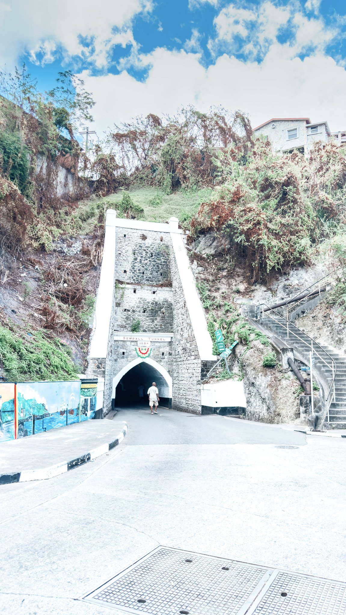 Grenada Cruise Port - Stone Archway Scenic Stairs Winding Path - 03-13-2024 - Vertical.jpg