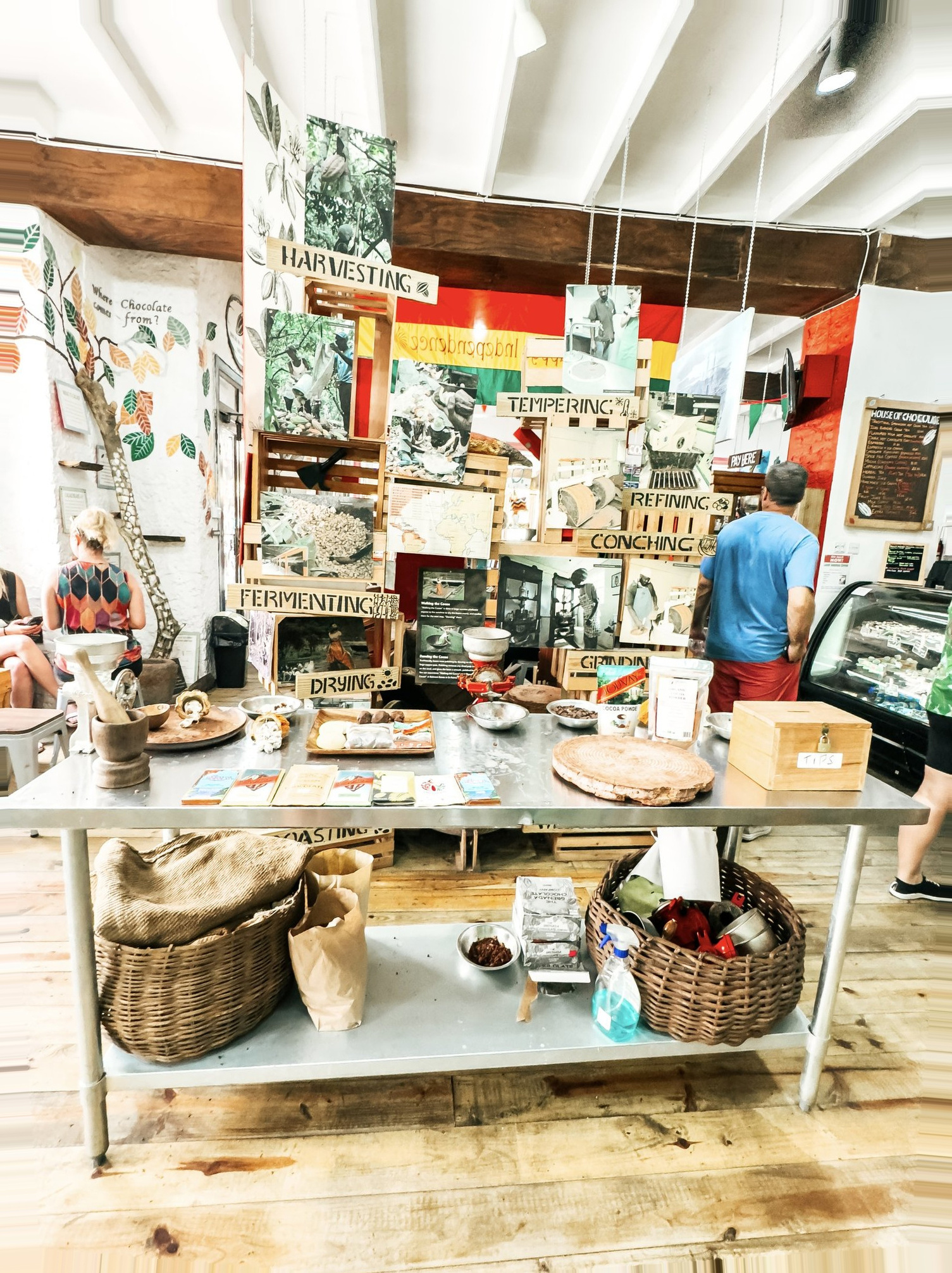 Grenada Cruise Port - Wooden Shelving Rustic Display Culinary Supplies - 03-13-2024 - Vertical.jpg