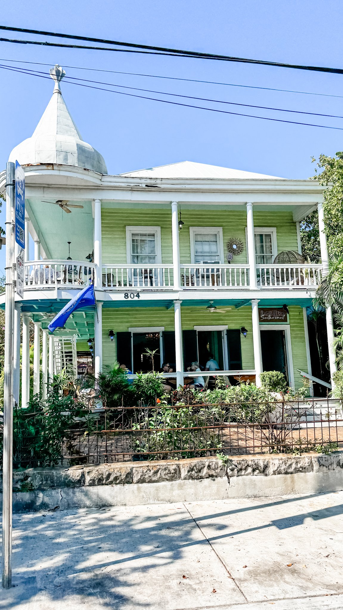 Key West Cruise Port - Ornate Domed Roof Porch Benches Potted - 03-01-2025 - Vertical.jpg