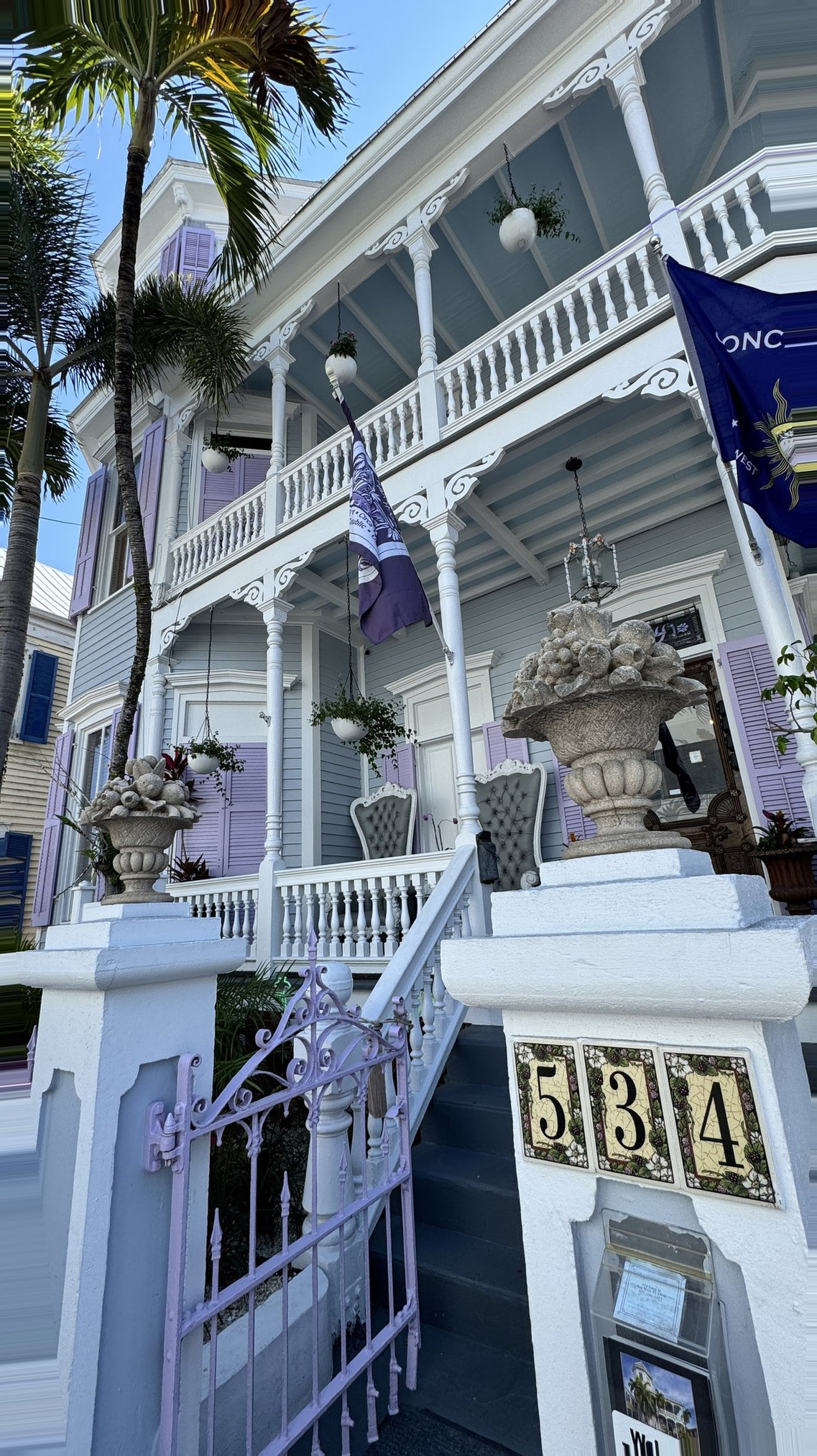Key West Cruise Port - Ornate White Victorian Porch Carved Stone - 03-01-2025 - Vertical.jpg