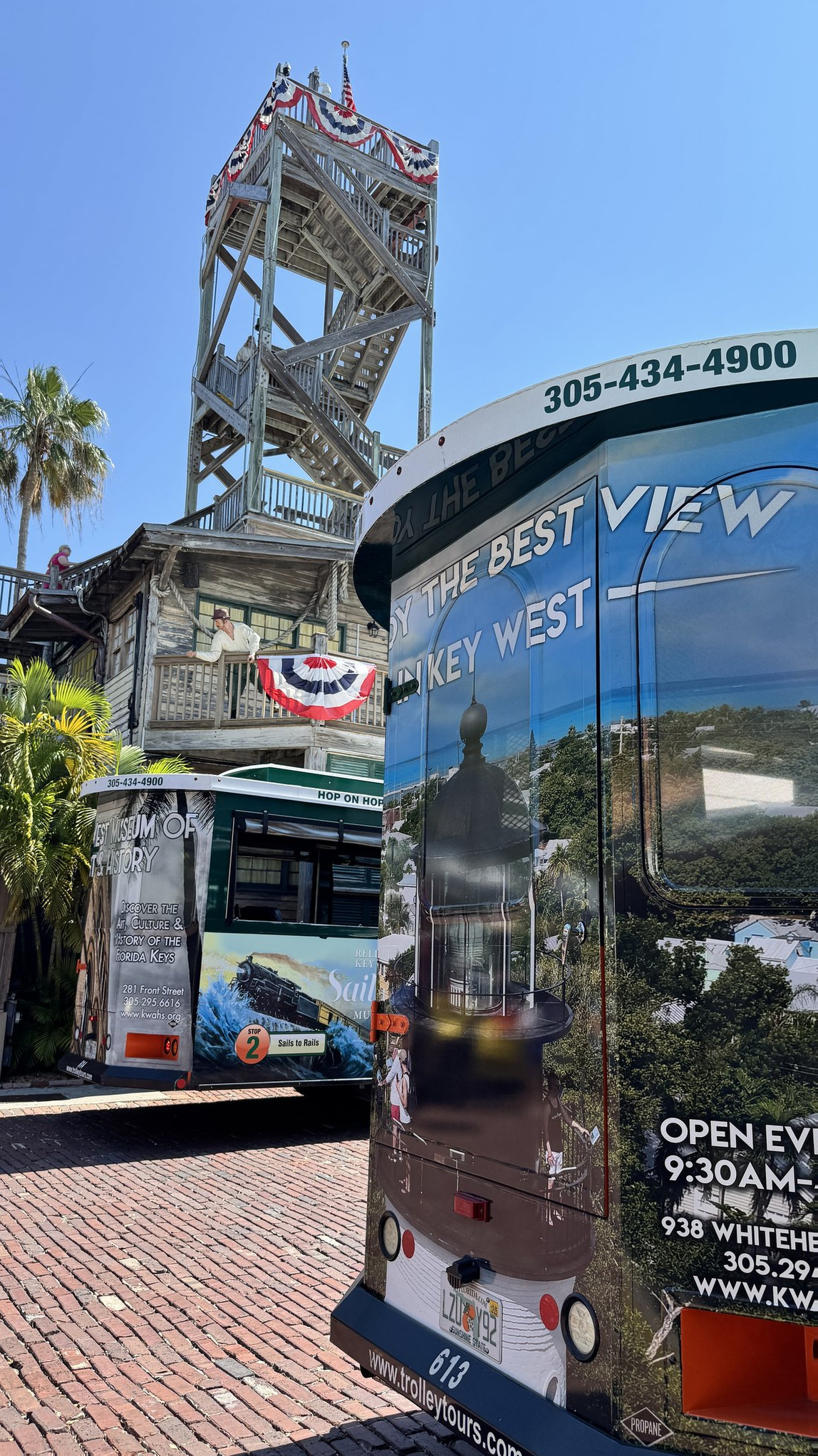 Key West Cruise Port - Wooden Observation Tower American Flags Branded - 03-01-2025 - Vertical.jpg