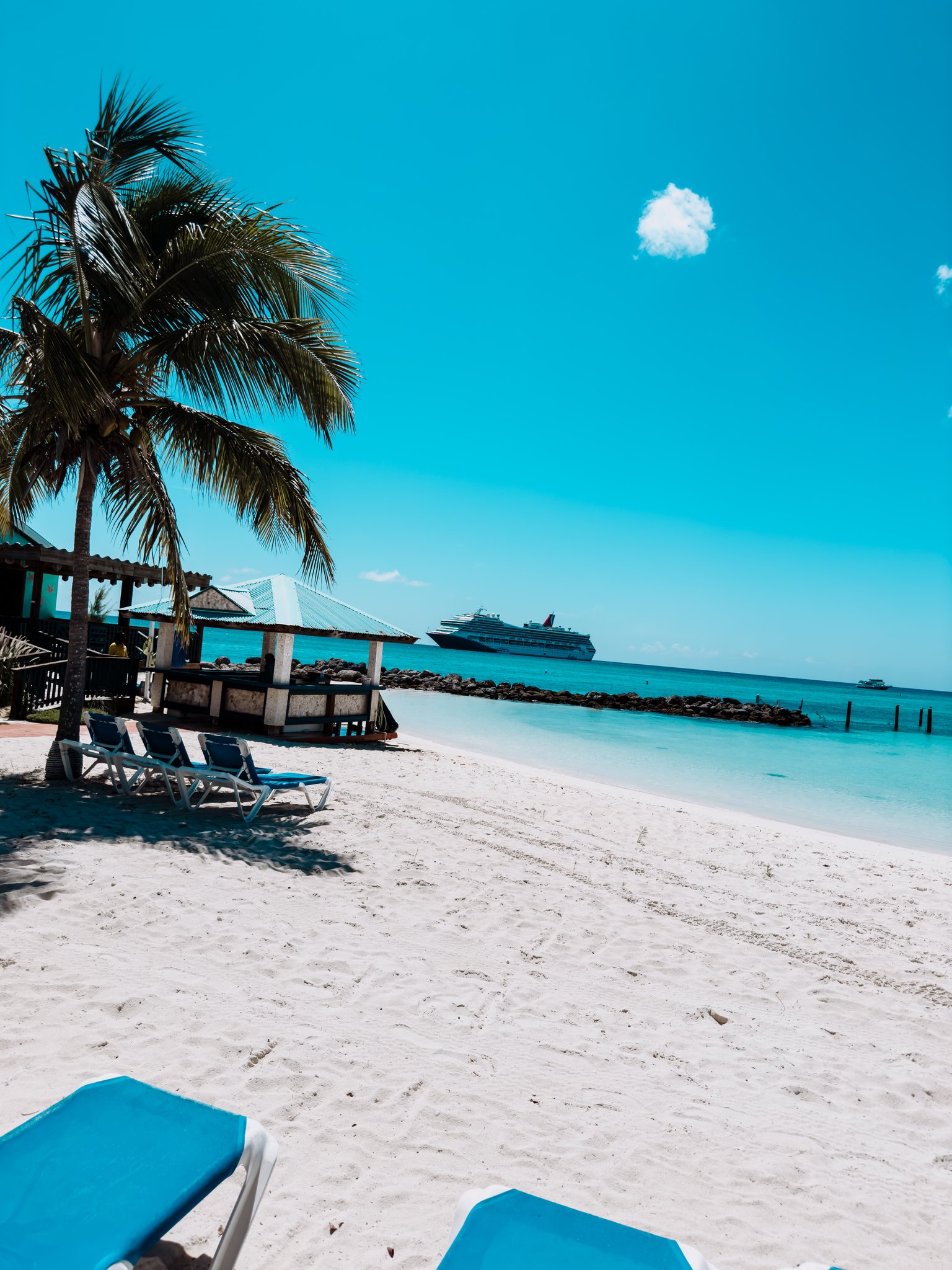 Princess Cays Cruise Port - Palm Trees Lounge Chairs Turquoise Water - 09-07-2024 - Vertical.jpg