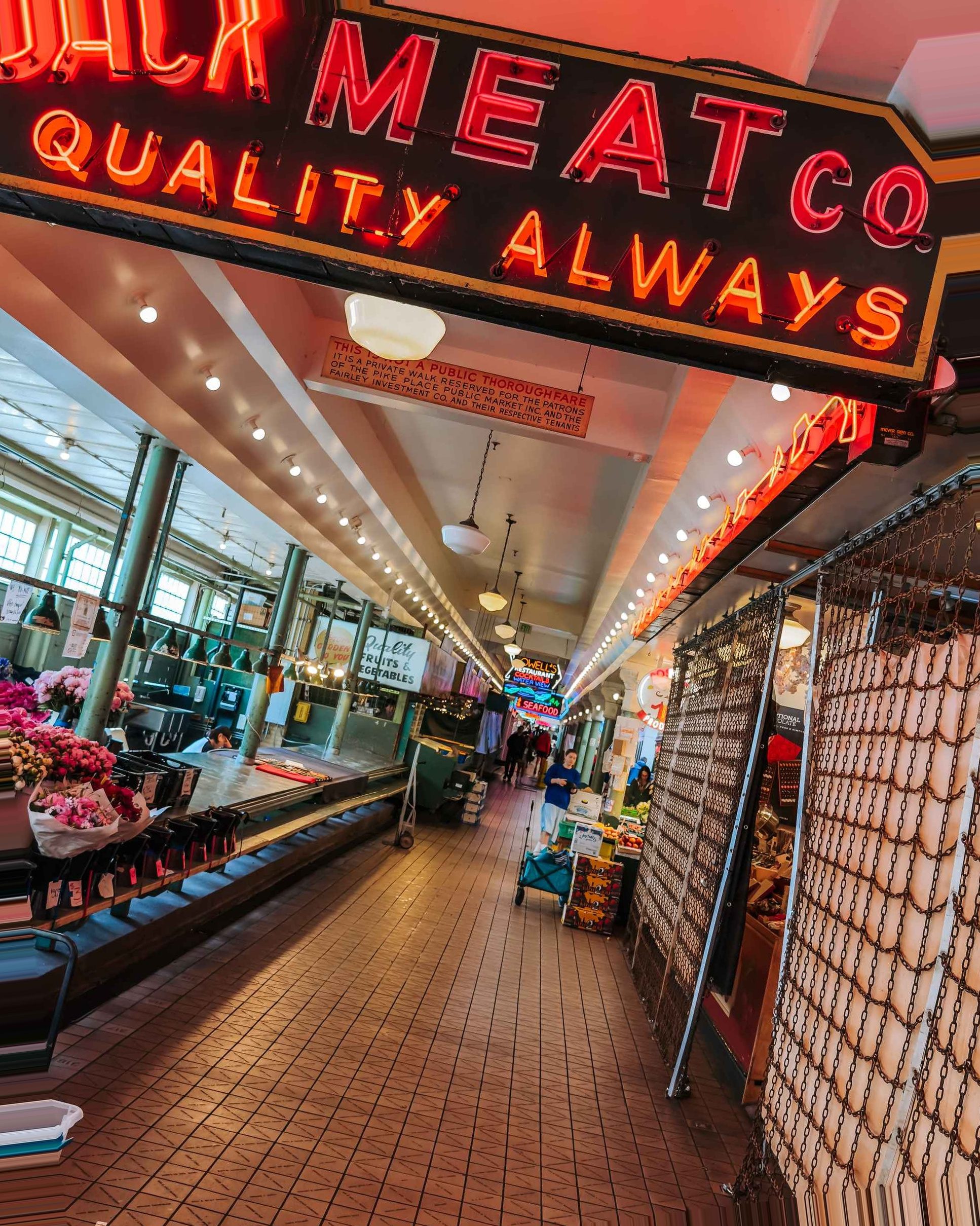 Seattle Cruise Port - A Neon Sign That Reads Black Meats - Vertical.jpg