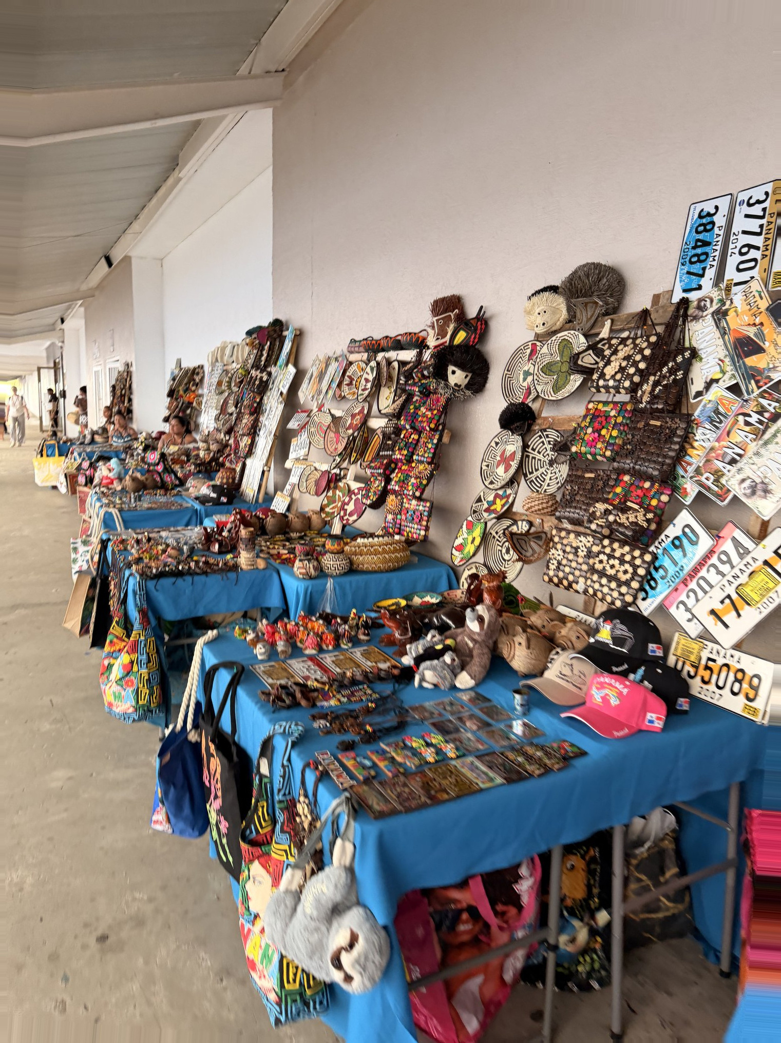 Colon Panama Cruise Port - Assorted Handcrafted Merchandise Displayed for Sale - 01-04-2026 - Vertical.jpg