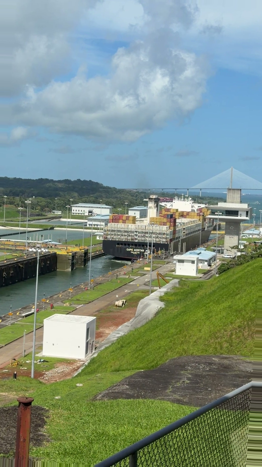 Colon Panama Cruise Port - Cargo Ship Passing Through Panama Canal - 01-04-2026 - Vertical.jpg