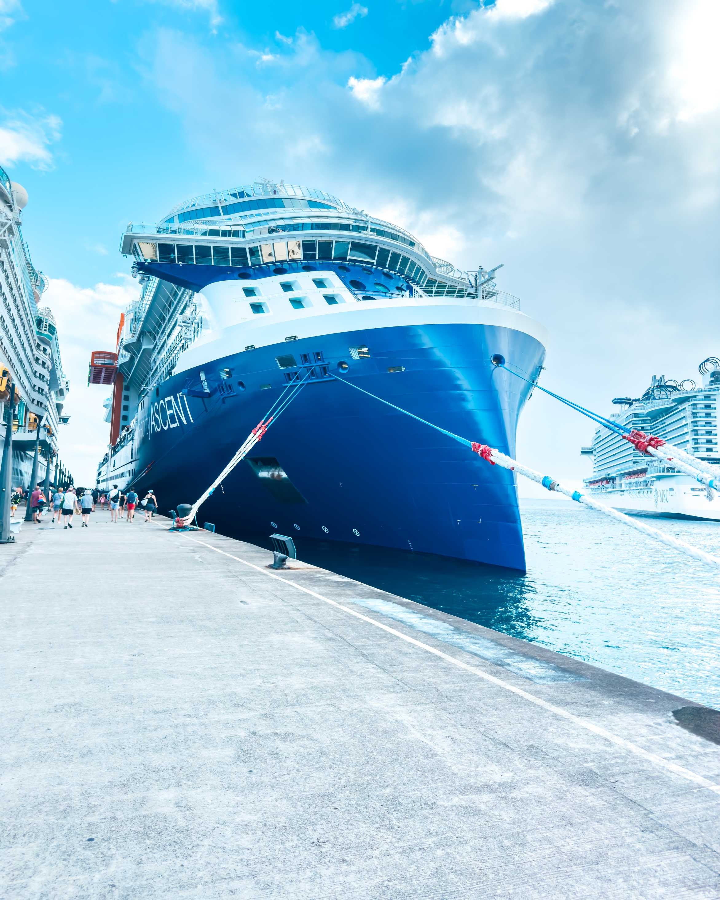 St Kitts Cruise Port - St. Kitts Blue Sky with White Clouds - Vertical.jpg