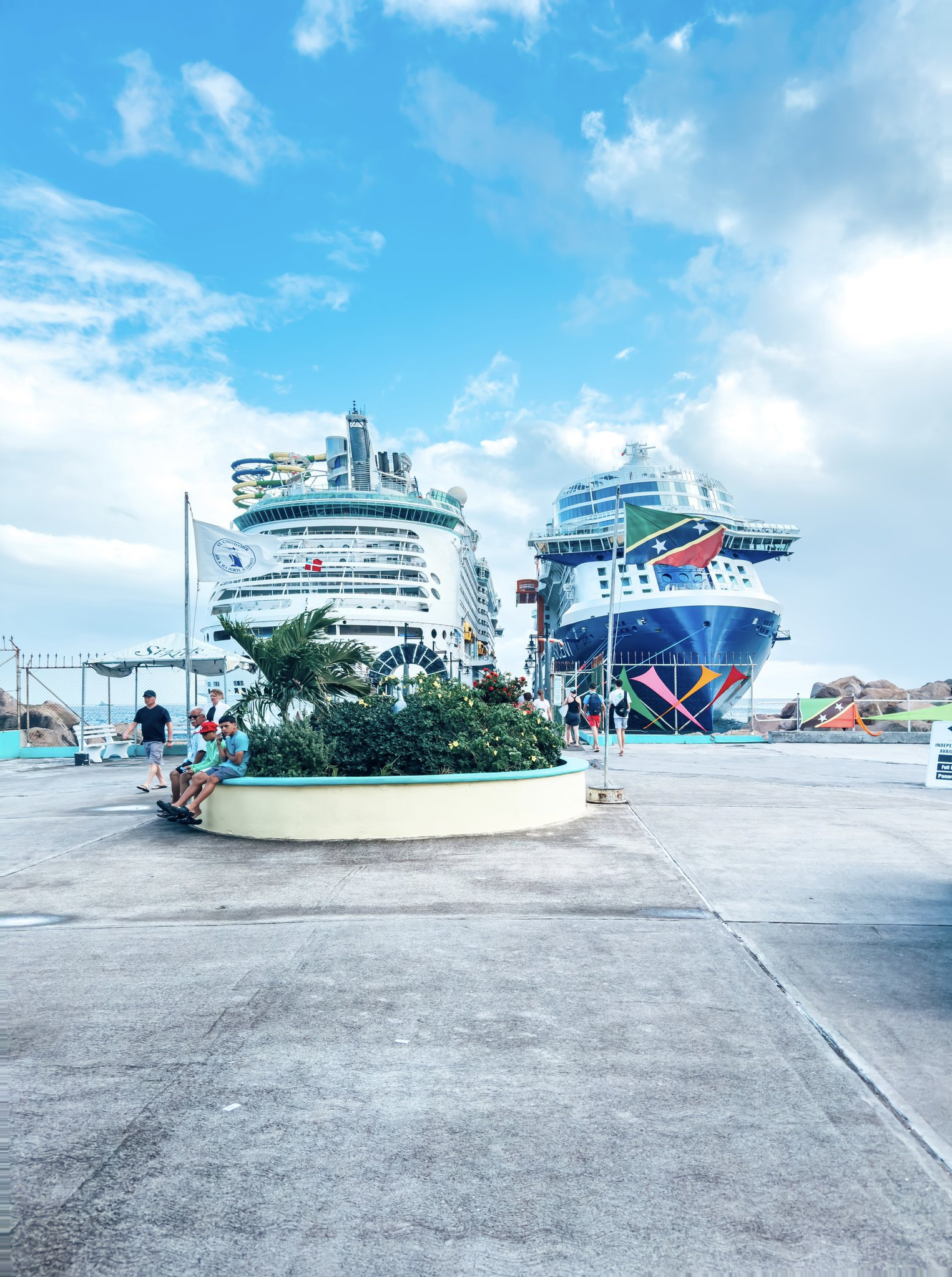 St Kitts Cruise Port - St. Kitts Panoramic Ocean Liners Colorful - 03-14-2024 - Vertical.jpg