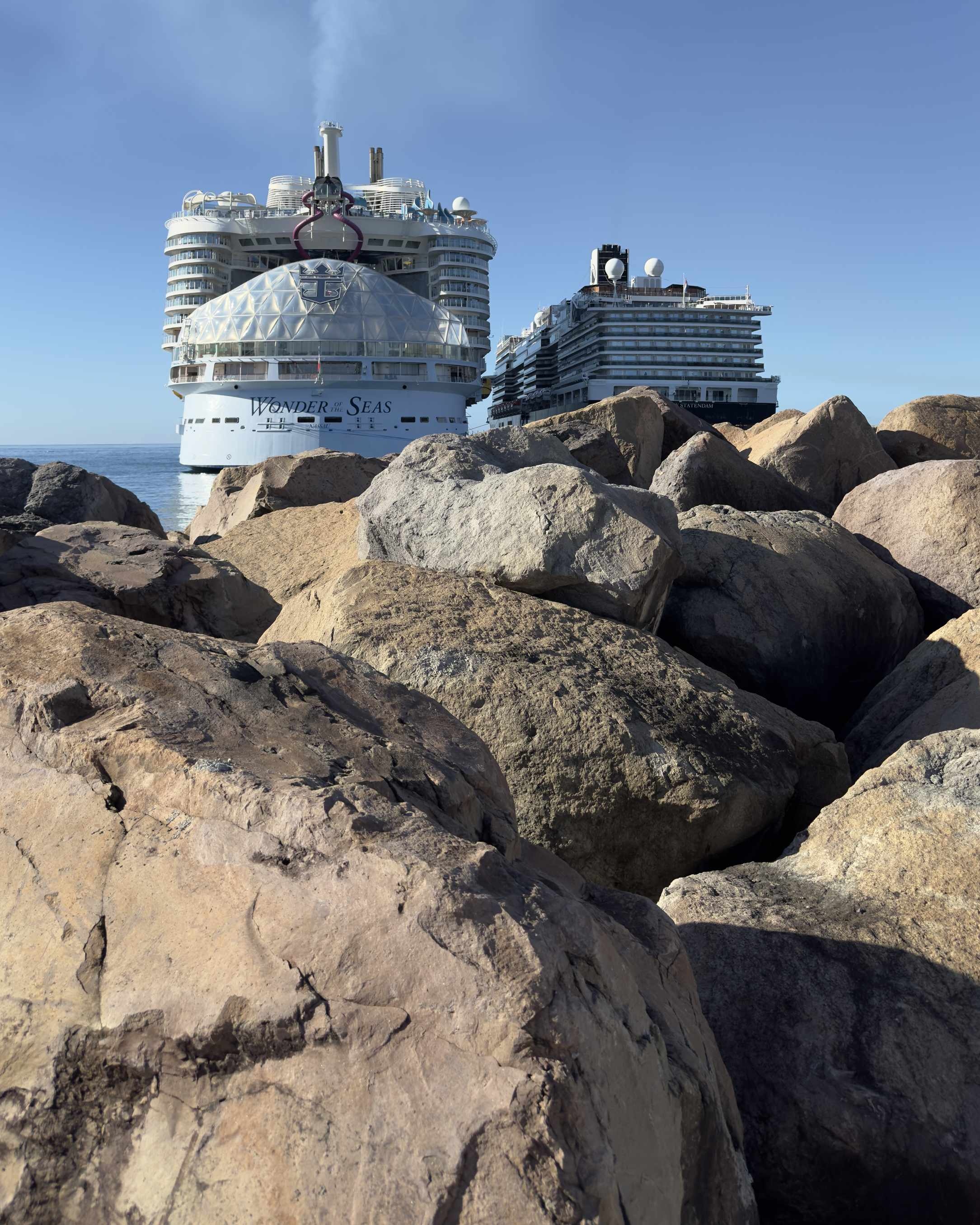 St Kitts Cruise Port - St. Kitts a Large Cruise Ship - Vertical.jpg