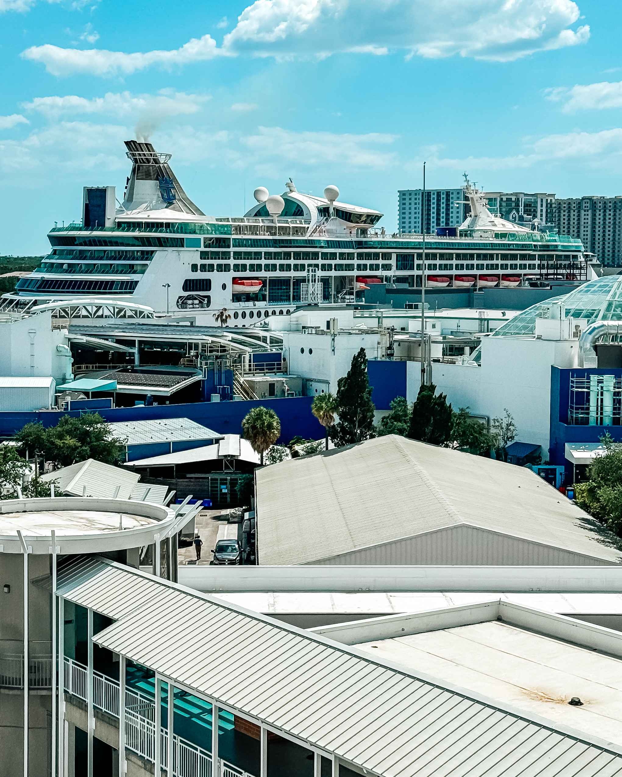 Tampa Cruise Port - A View of a Cruise Ship Docked in a Harbor - Vertical.jpg