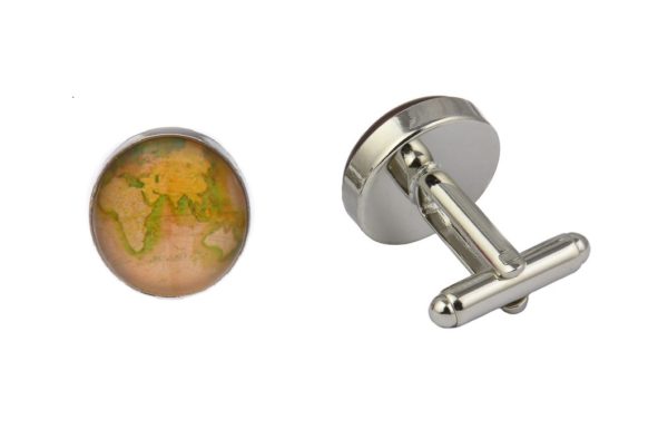 Antique Style World Map Cufflinks