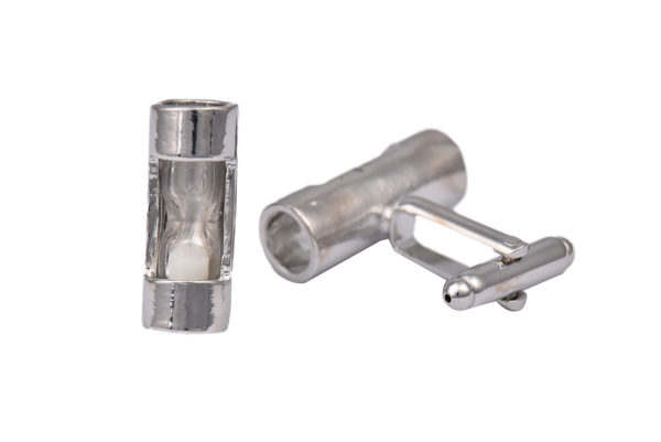 White Hourglass Cufflinks