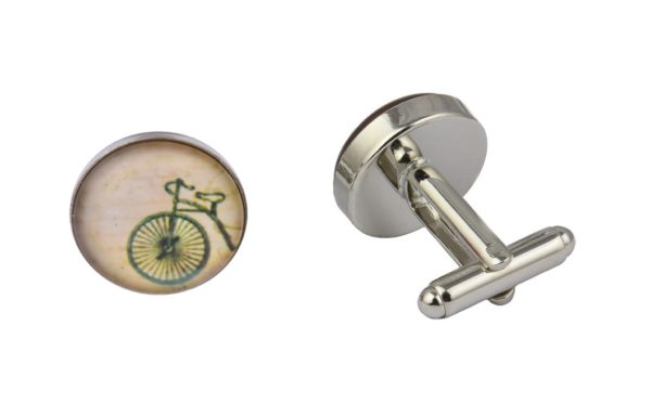 Vintage Cream Bicycle Cufflinks