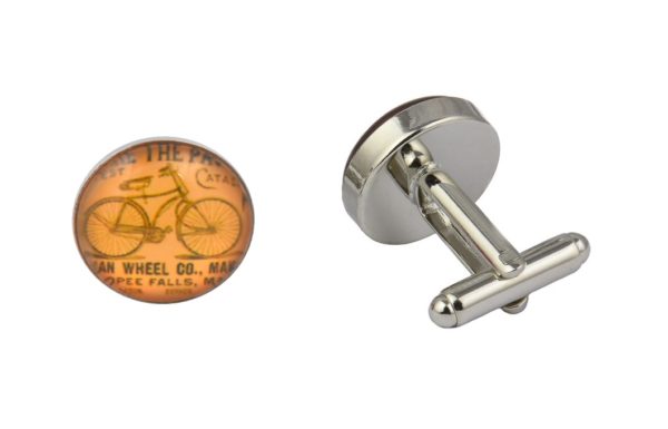 Vintage Bicycle Orange Cufflinks Vintage Bicycle Orange Cufflinks