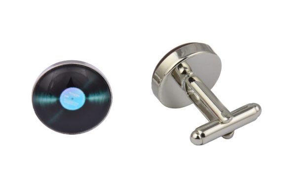 Blue Vinyl Record Cufflinks