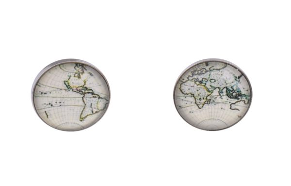 World Map Cufflinks World Map Cufflinks