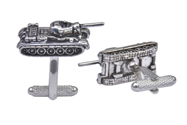 Tank Silver Cufflinks