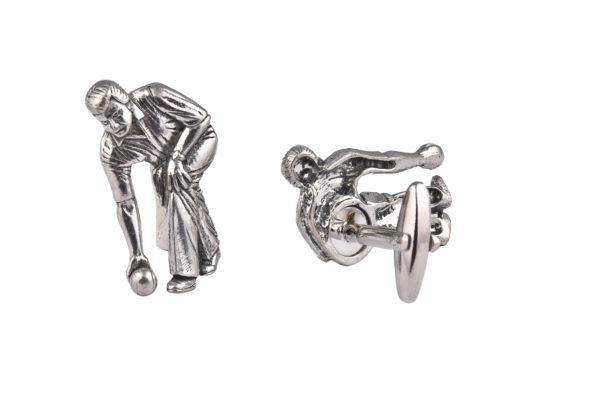 Bowls Player Pewter Cufflinks