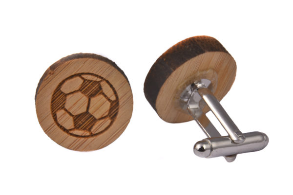Wooden Football Cufflinks