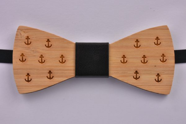 Wooden Bow Tie Anchors Small