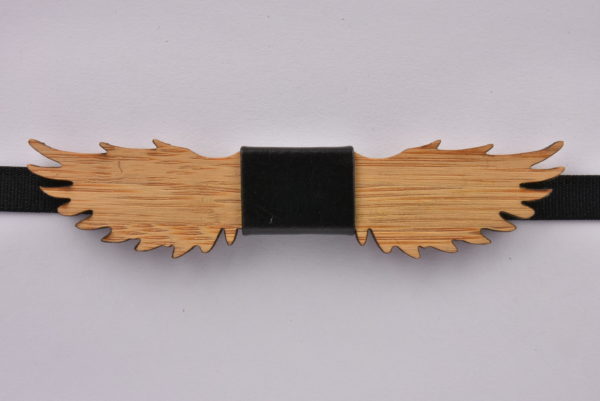 Wooden Bow Tie Wings Shape
