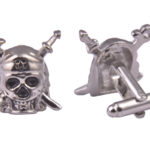 Skull and Crossbones Silver Cufflinks