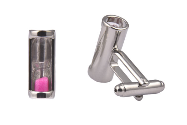Pink Hourglass Cufflinks