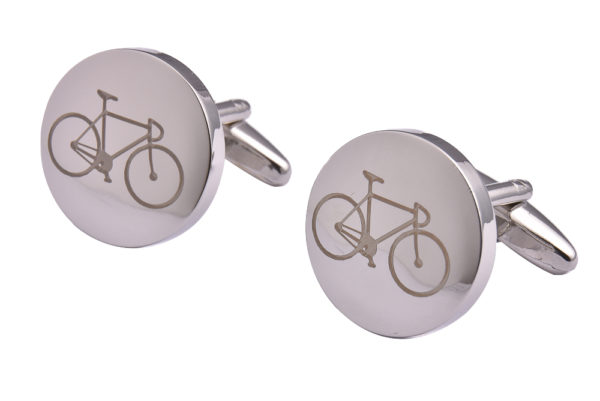 Silver Bicycle Cufflinks
