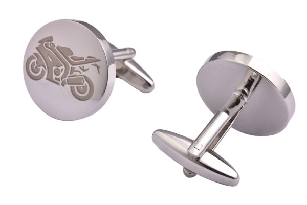 Silver Motorbike Cufflinks