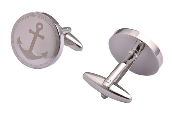Silver Anchor Cufflinks
