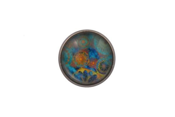 Blue Mandala Lapel Pin Badge Blue Mandala Lapel Pin Badge