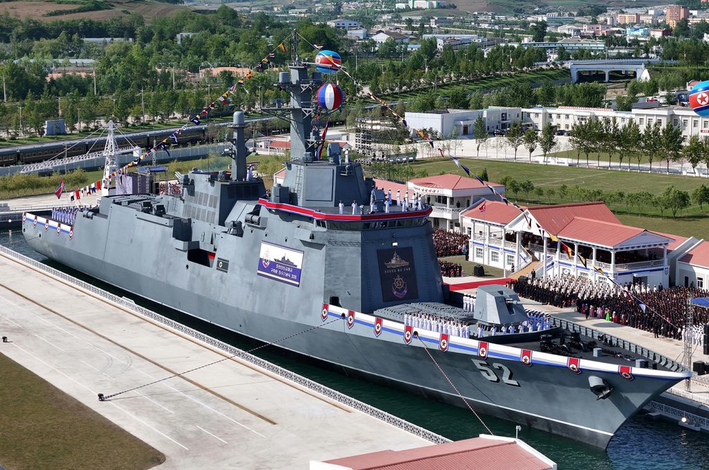 Vigorous Advance and Development of Revolution in Warship-building Industry and Modernization of Naval Forces in New Era Ceremony of Launching Destroyer of KPA Navy Takes Place with Splendour - Image 41