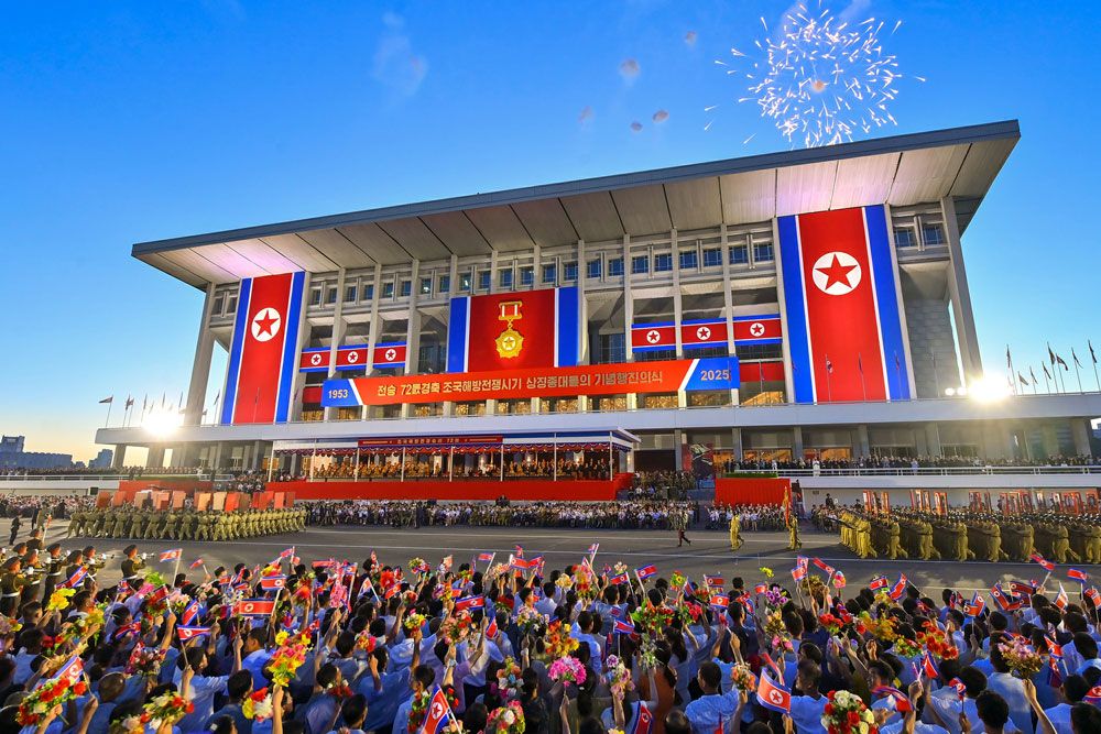 Ceremony of Commemorative March of Columns Symbolic of Units in Fatherland Liberation War Held - Image 16