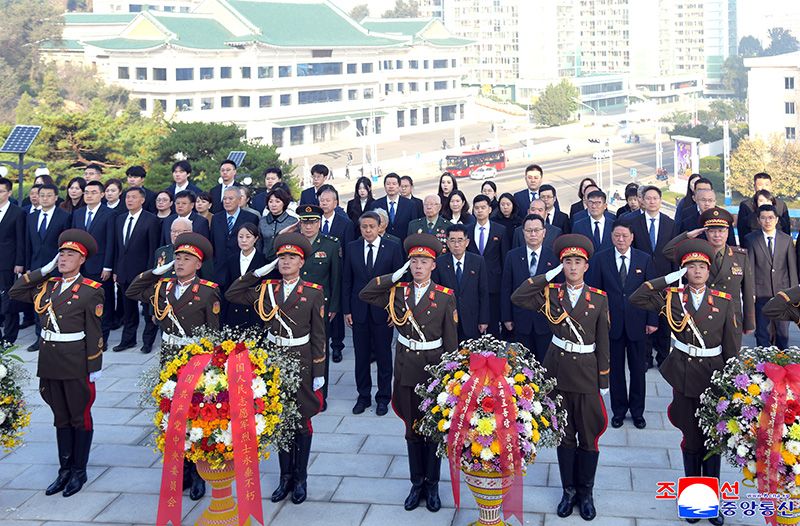 Flower baskets laid before Friendship Tower and cemeteries of CPV fallen soldiers - Image 2