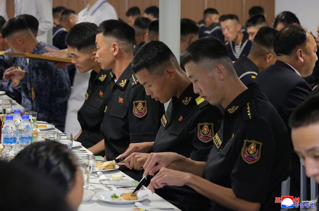 RespectedComrade Kim Jong Un visits destroyer Choe Hyon according to second-day schedule of visit to military hardware exhibition - Image 30