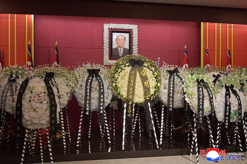 Officials of Party, power and armed forces organs, ministries and national agencies visit bier of late Kim Yong Nam - Image 3