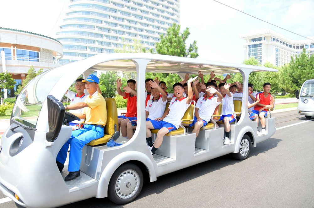 Students of Revolutionary Schools Spend Enjoyable Days in Wonsan Kalma Coastal Tourist Area - Image 18