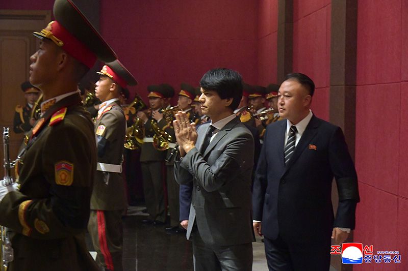 Officials of Party, power and armed forces organs, ministries and national agencies visit bier of late Kim Yong Nam - Image 4