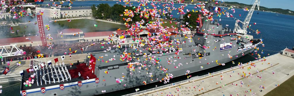 Vigorous Advance and Development of Revolution in Warship-building Industry and Modernization of Naval Forces in New Era Ceremony of Launching Destroyer of KPA Navy Takes Place with Splendour - Image 9