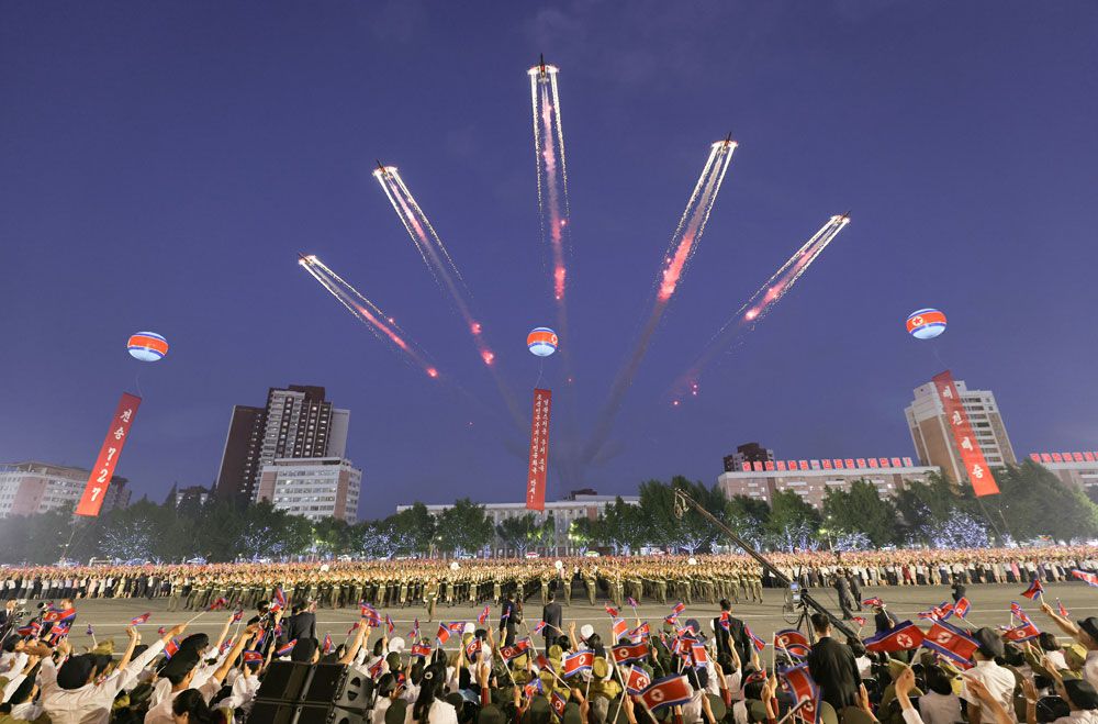 Ceremony of Commemorative March of Columns Symbolic of Units in Fatherland Liberation War Held - Image 23