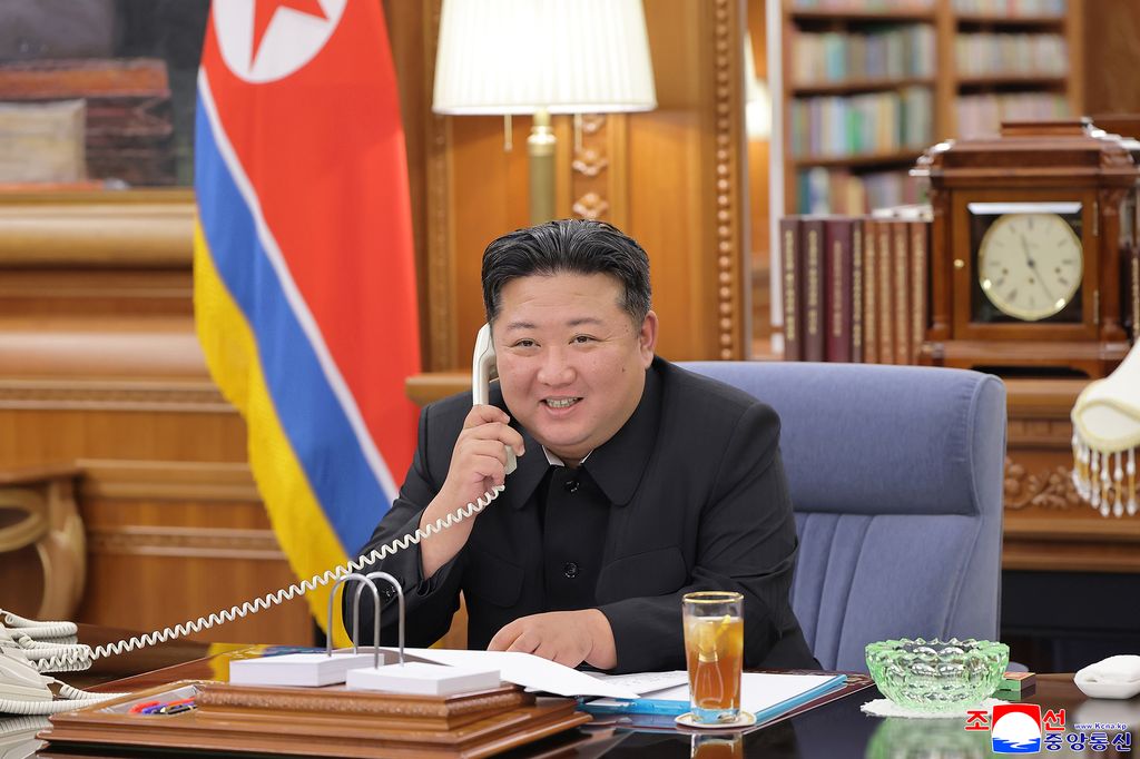 RespectedComrade Kim Jong Un holds phone conversation with Vladimir Vladimirovich Putin